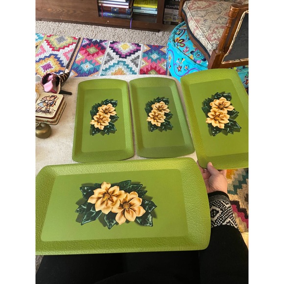 Vintage Kentley Magnolia Lap Tray Set - Picture 7 of 7